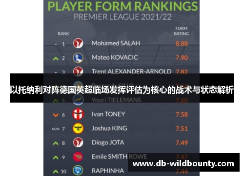 以托纳利对阵德国英超临场发挥评估为核心的战术与状态解析 以托纳利对阵德国英超临场发挥评估为核心的战术与状态解析